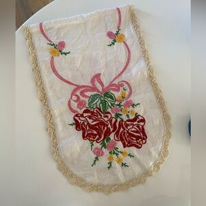 Floral Embroidered Table Runner